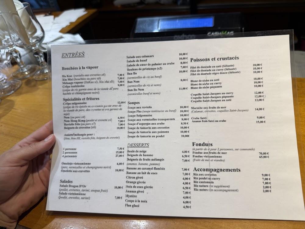 Le Dragon d'Or - Menu Image 2